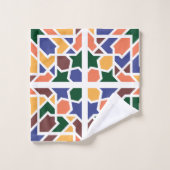 アンダルシアのタイル1 バスタオルセット (ウォッシュタオル)