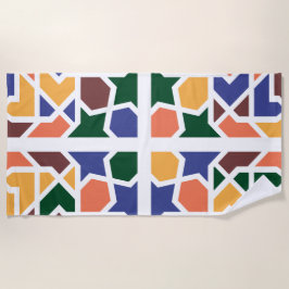 アンダルシアのタイル1 ビーチタオル