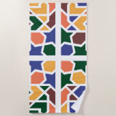 アンダルシアのタイル1 ビーチタオル (正面)