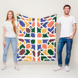 アンダルシアのタイル1 フリースブランケット