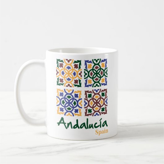 アンダルシアのタイル3 コーヒーマグカップ (左)