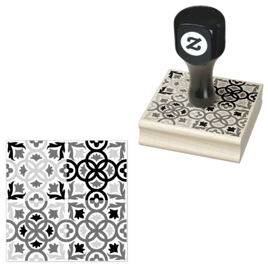 アンダルシアのタイル3 ラバースタンプ (押印)