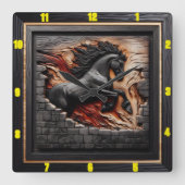 アンダルシアの火:芸術、時間、スタイル、パワー スクエア壁時計 (正面)