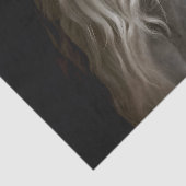 アンダルシアの白い雄馬のデコパージュ 薄葉紙 (詳細)