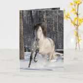 アンダルシアの雄馬の森 - グリーティングカード (黄色い花)