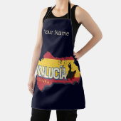 アンダルシアスペインレトロマップヴィンテージフラメンコホリデー エプロン (インサイチュ)