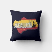 アンダルシアスペインレトロマップヴィンテージフラメンコホリデー クッション (正面)