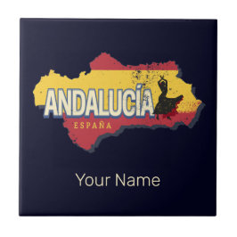 アンダルシアスペインレトロマップヴィンテージフラメンコホリデー タイル