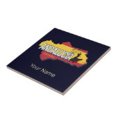 アンダルシアスペインレトロマップヴィンテージフラメンコホリデー タイル (側面)