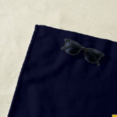 アンダルシアスペインレトロマップヴィンテージフラメンコホリデー ビーチタオル (インサイチュ)