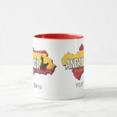 アンダルシアスペインレトロマップヴィンテージフラメンコホリデー マグカップ (中央)