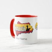 アンダルシアスペインレトロマップヴィンテージフラメンコホリデー マグカップ (正面左)