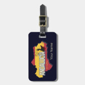 アンダルシアスペインレトロマップヴィンテージフラメンコホリデー ラゲッジタグ (正面縦)