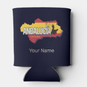 アンダルシアスペインレトロマップヴィンテージフラメンコホリデー 缶クーラー (裏面)