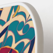 アンダルシアミニマルモザイク、マンダラパターン ピックルボールラケット (左詳細)