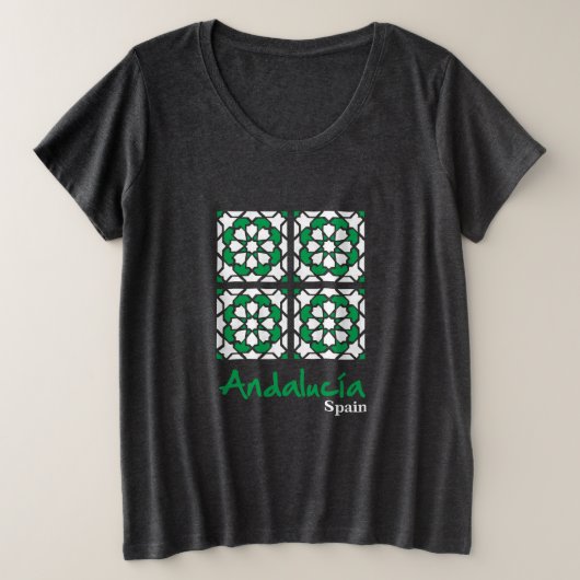 アンダルシアンタイル 2 プラスサイズTシャツ (デザイン正面)