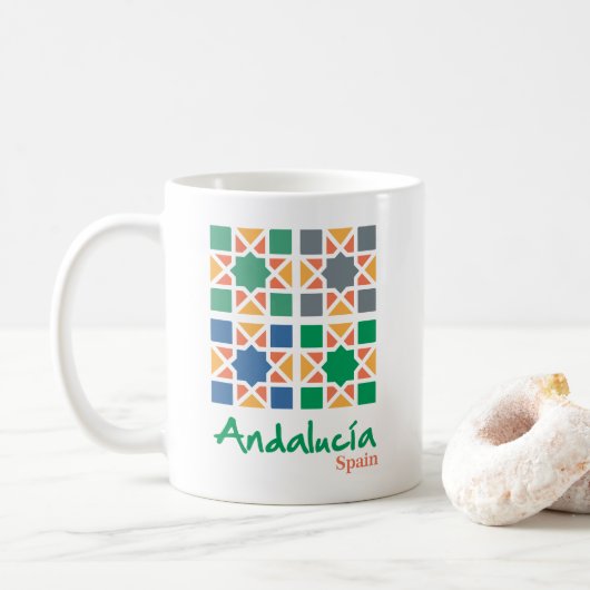 アンダルシアンタイル 4 コーヒーマグカップ (ドーナツ)