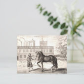 アンダルシアンプレホースヴィンテージ版木、銅版、版画ファインアート ポストカード (スタンド正面)