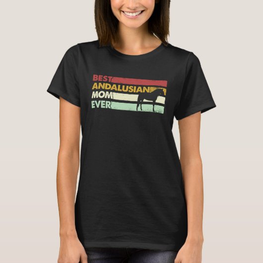 アンダルシアン馬のベスト・ホースマム Tシャツ (正面)