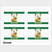 アンダルシア国旗 長方形シール (シート)