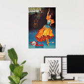 アンダルシア柄 スペインのダンサーアート スペイン旅行 ポスター (ホームオフィス)