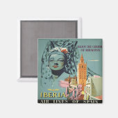 アンダルシア楽しむのチャーム，スペイン，ヴィンテージ旅行 マグネット (正面/裏面)