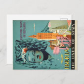 アンダルシア楽しむヴィンテージ旅行ポスターチャーム ポストカード (正面/裏面)