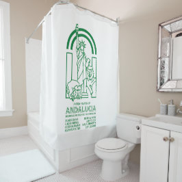 アンダルシア統一された州 シャワーカーテン