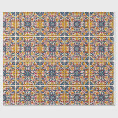 アンダルシア語 – モロッコのモザイクモザイクのツェルリゲ ラッピングペーパー (フラット)