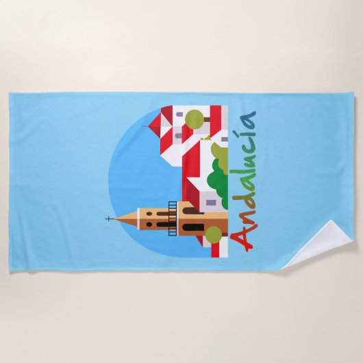 アンダルシア1 ビーチタオル (正面)