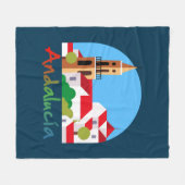 アンダルシア1 フリースブランケット (正面(横))