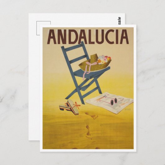アンダルシア，スペインのヴィンテージ旅行はがき ポストカード (正面/裏面)