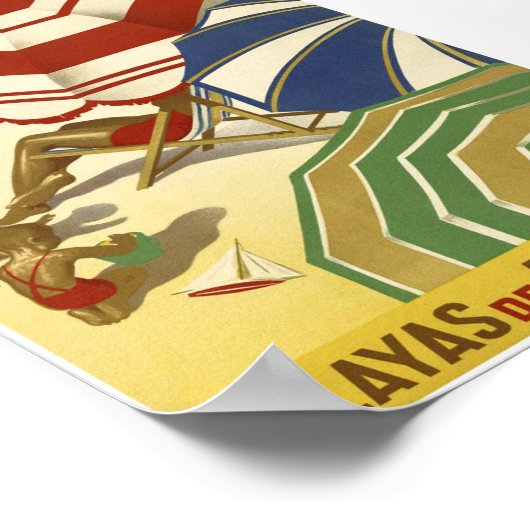 アンダルシア・スペイン・ヴィンテージ旅行ポスター ポスター (角)