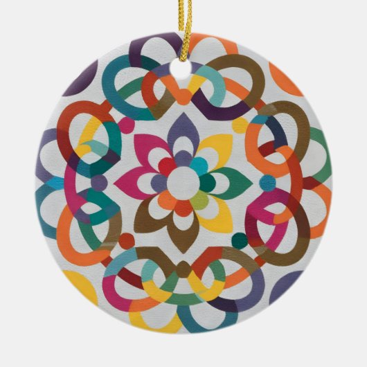 アンダルシア・モロッコのモザイク セラミックオーナメント (正面)