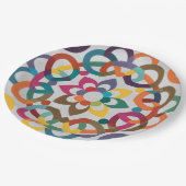 アンダルシア・モロッコのモザイク ペーパープレート (アングル)