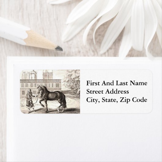 アンダルシアPREホース – ヴィンテージスペインの版木、銅版、版画 ラベル (インサイチュ)