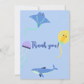 アンダーウォーターベビーシャワー招待状 招待状 (裏面)