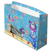 アンダーウォーター深いシーシャークパーティータイムキッズ ラージペーパーバッグ (裏面アングル)
