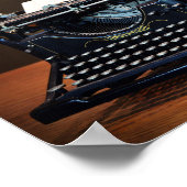 アンダーウッドタイプライターとウイスキー ポスター (角)