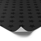 アンダーウッド2016 (星ストライプ&星 – 黒) ポスター (角)