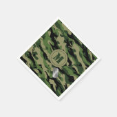 アンダーカバー迷彩柄カモフラージドグモノグラムのタグ スタンダードカクテルナプキン (角)