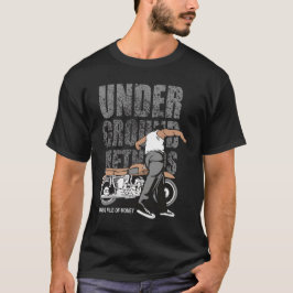アンダーグラウンドライダーズ グラフィックTシャツ - ビンテージ バイク Tシャツ