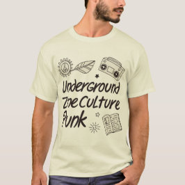 アンダーグラウンドZineカルチャーパンク Tシャツ