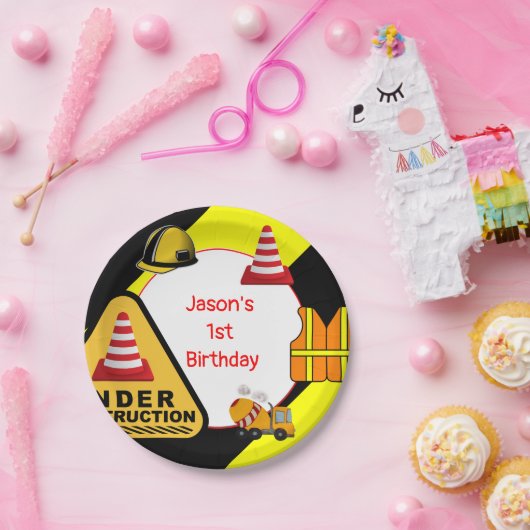 アンダーコンクリートミキサー建築パーティー ペーパープレート (パーティー)