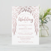 アンダーザウィローズ結婚式招待状バラ金ゴールド 招待状 (スタンド正面)