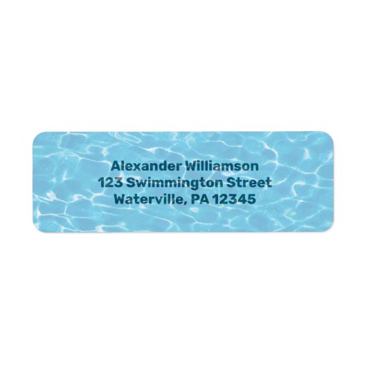 アンダーザウォータースイミングプール差出人住所ラベル ラベル (正面)