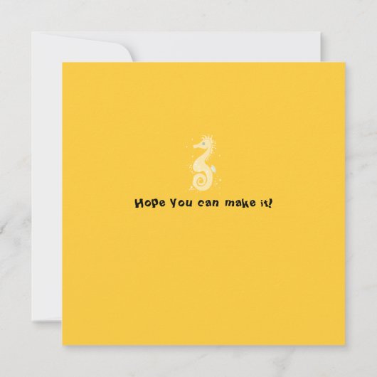 アンダーザシーアクアリウムハッピーバースデーパーティーガール 招待状 (裏面)