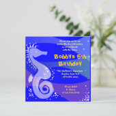 アンダーザシーアクアリウムハッピーバースデーパーティーボーイ 招待状 (スタンド正面)