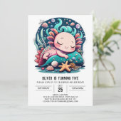 アンダーザシーアクソロトルパーティー誕生日 招待状 (スタンド正面)