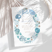 アンダーザシーウォーターカラーニュートラル誕生日 招待状